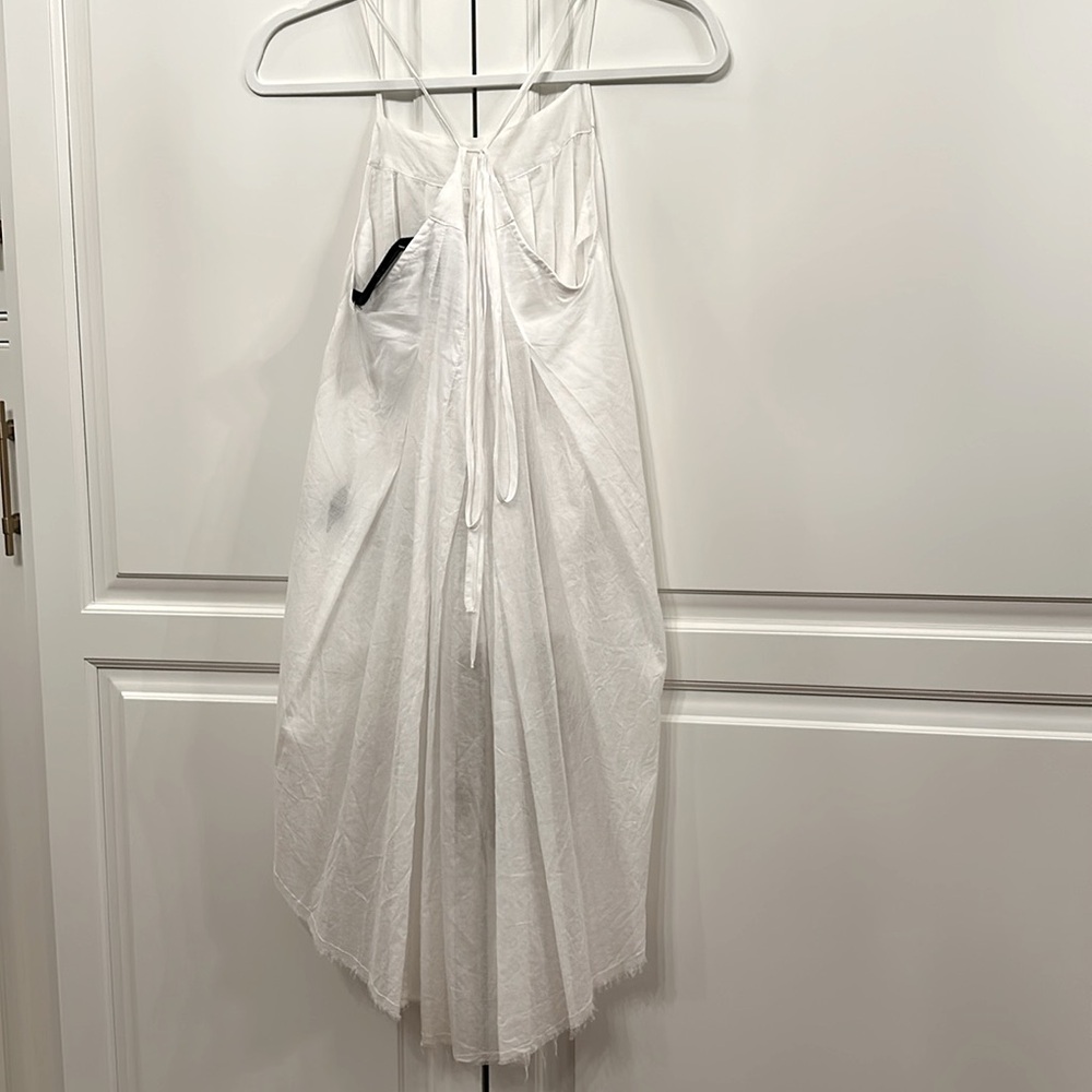 Studio b3 White adjustable Spaghetti Strap chic unique lux Hi-Low top. NWT
